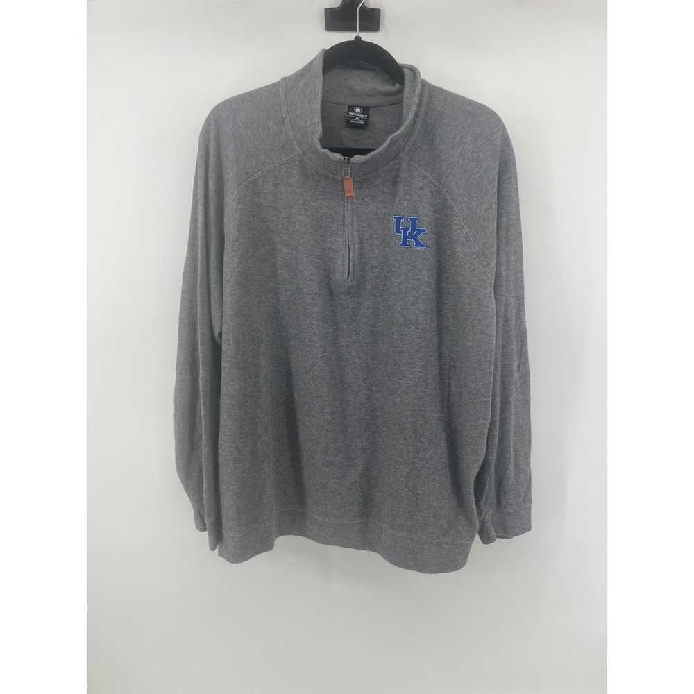 Top of the World Kentucky Wildcats Mens XXL Quarter Zip‎ Pullover Gray Heather